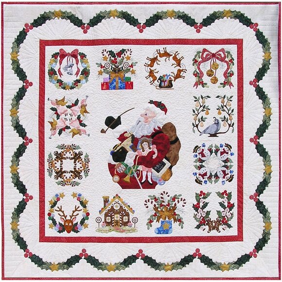Baltimore Christmas Quilt Kit Complete Set Fabric & Patterns Pearl Pereira BOM - Picture 1 of 11